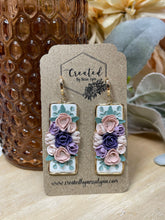 Load image into Gallery viewer, Purple Floral Dangles
