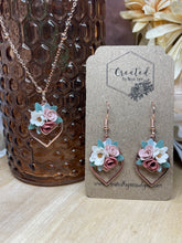 Load image into Gallery viewer, Rose Gold Floral Teardrops
