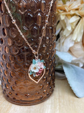 Load image into Gallery viewer, Rose Gold Floral Teardrops
