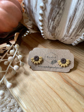Load image into Gallery viewer, Half Sunflower Studs
