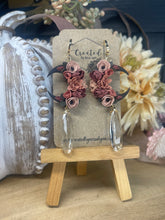 Load image into Gallery viewer, Floral Moon Dangles
