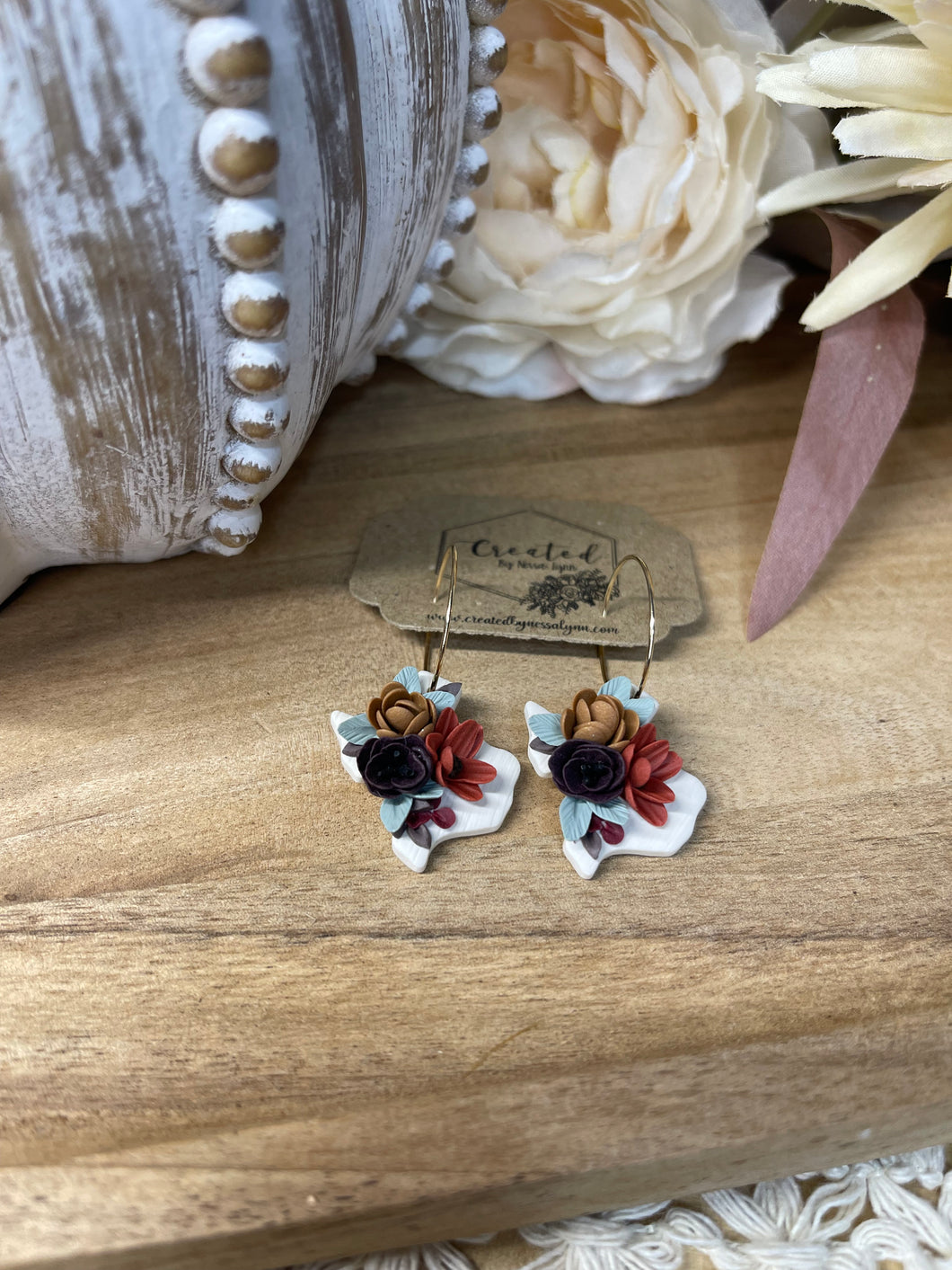 Fall Floral TX hoops