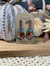 Load image into Gallery viewer, Emerald Floral Dangles
