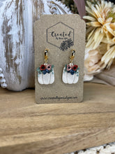 Load image into Gallery viewer, Pumpkin Floral Dangles
