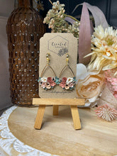 Load image into Gallery viewer, Neutral floral Dangles
