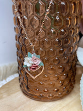 Load image into Gallery viewer, Rose Gold Floral Teardrops
