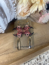 Load image into Gallery viewer, Floral Moon Dangles
