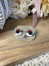 Load image into Gallery viewer, Pumpkin Floral Studs
