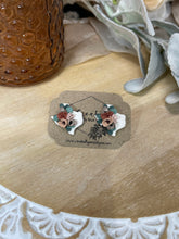 Load image into Gallery viewer, Neutral TX Floral Studs
