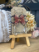 Load image into Gallery viewer, Floral Moon Dangles
