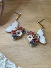 Load image into Gallery viewer, Floral Butterfly dangles
