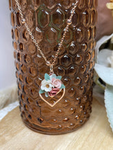 Load image into Gallery viewer, Rose Gold Floral Teardrops
