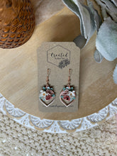Load image into Gallery viewer, Rose Gold Floral Teardrops
