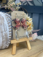 Load image into Gallery viewer, Floral Moon Dangles
