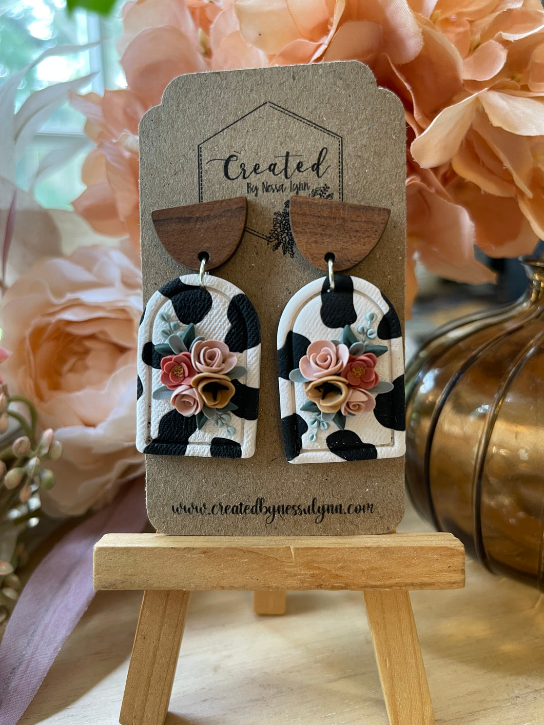 Cow print Dangles