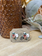 Load image into Gallery viewer, Neutral TX Floral Studs
